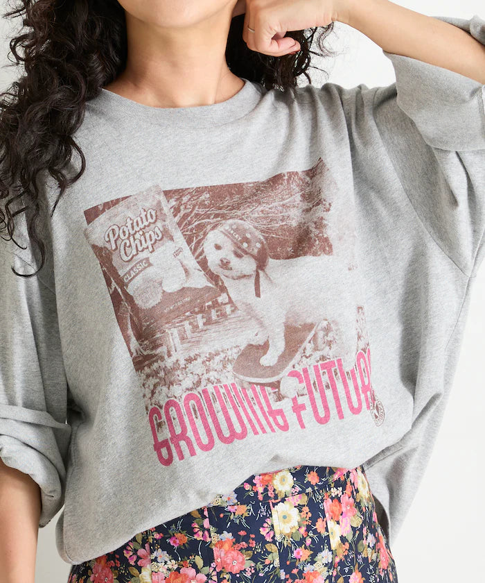 Dog Photo Print Long Sleeve T