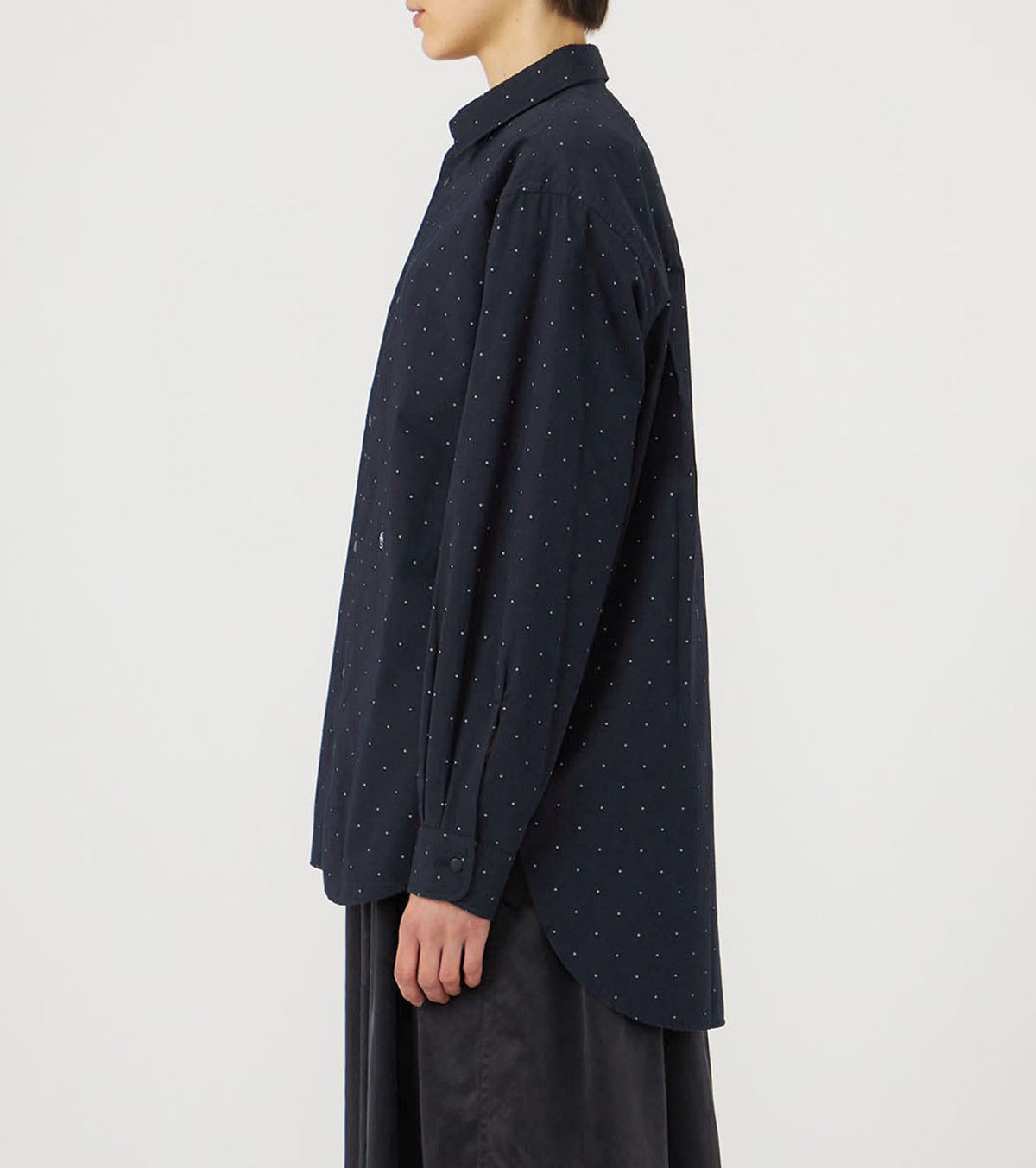 Regular Collar Dot Wind Shirt