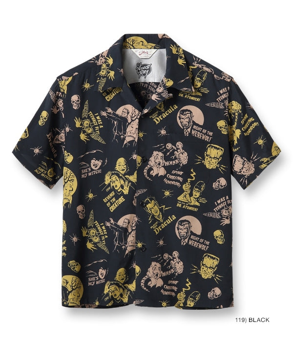 HIGH DENSITY RAYON OPEN SHIRT “THE MONSTERS” by VINCE RAY