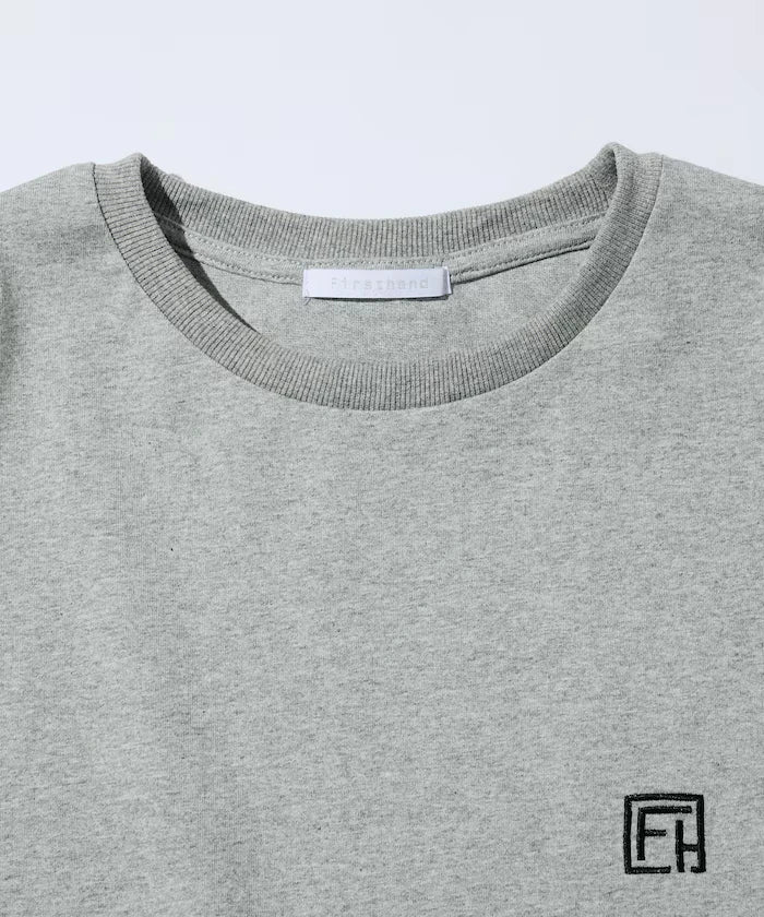 6 oz Front Logo Embroidered Crew Neck T-Shirt / Back Print T-Shirt PRINT ROUND FIRST