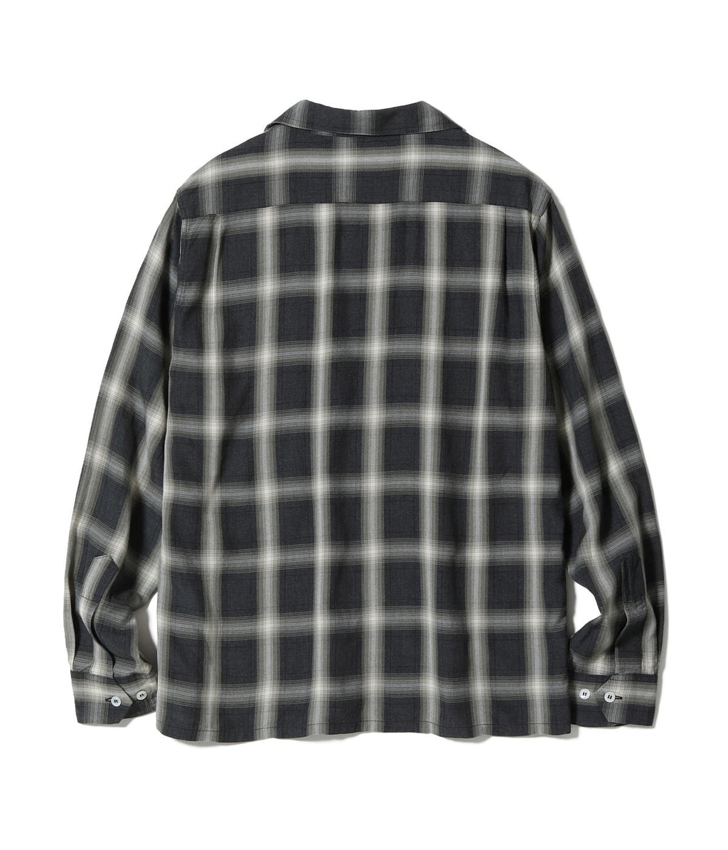 RAYON COVERT CHECK OPEN SHIRT