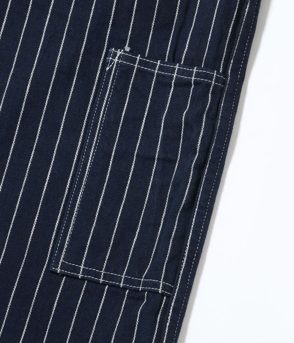 HEADLIGHT 8oz. SPECIAL WOVEN STRIPE DENIM LOW BACK OVERALLS