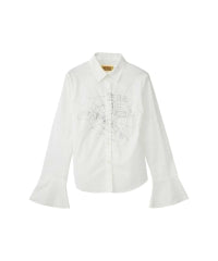 Hysteric Spider Lace Up Frill Cuff Blouse