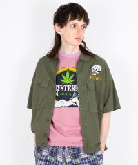 Snake & Skull Embroidery Utility Shirt