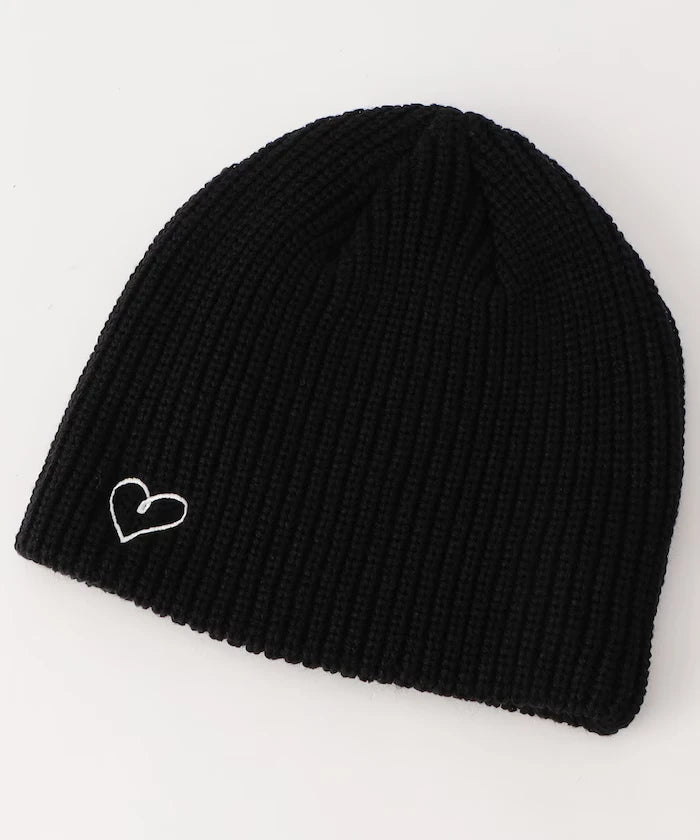 Heart Embroidery Beanie