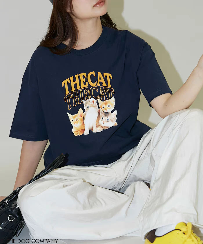 THE DOG / THE CAT Collegiate Style T-Shirt Limited Edition