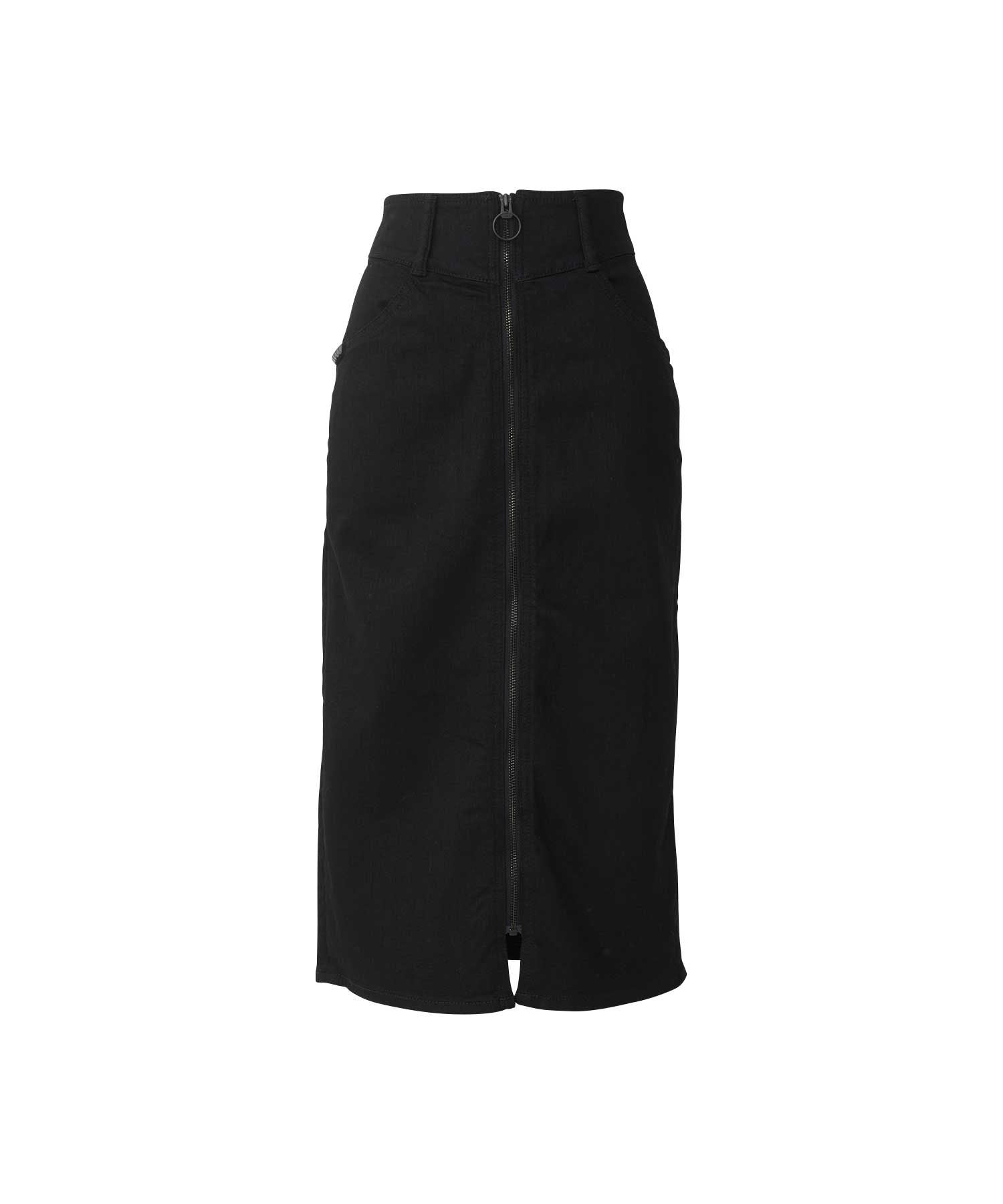 Front ZIP Tight Denim Skirt