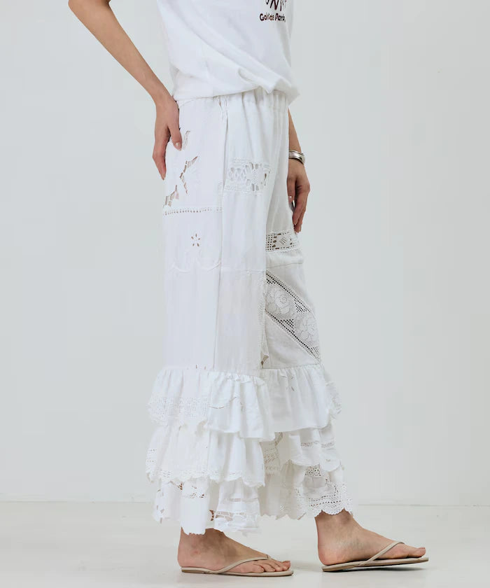 vintage lace tablecloth remake easy pants