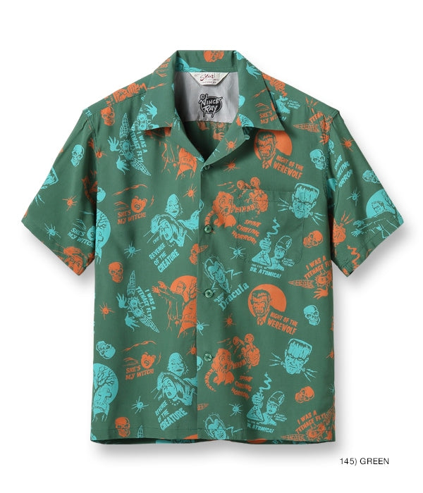 HIGH DENSITY RAYON OPEN SHIRT “THE MONSTERS” by VINCE RAY