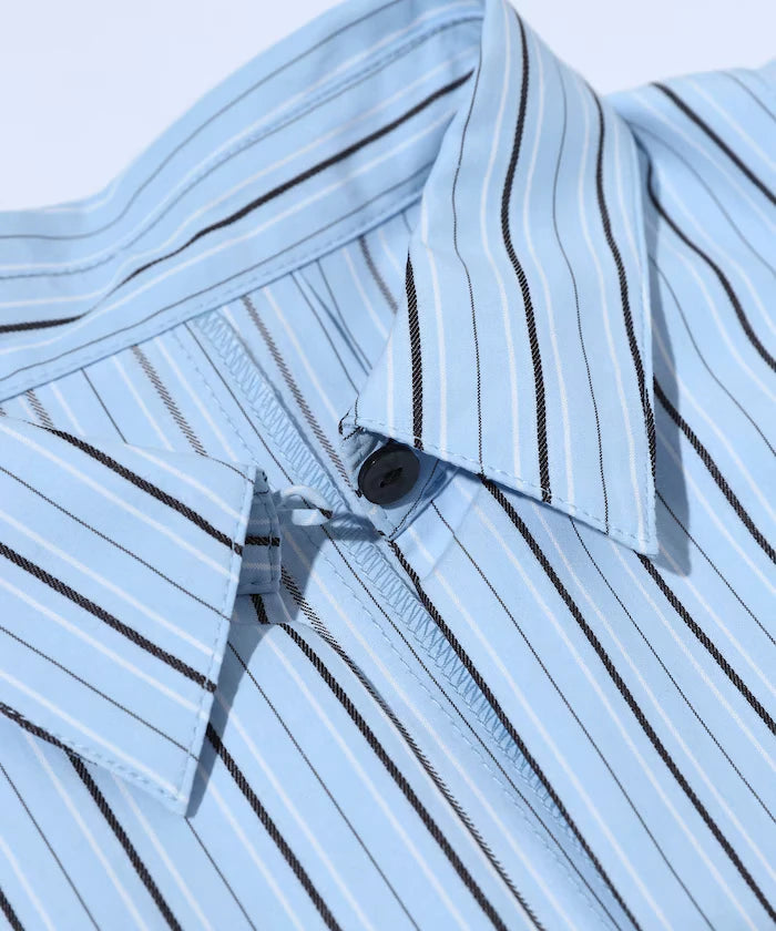 Flare Silhouette Skipper Balloon Sleeve Shirt