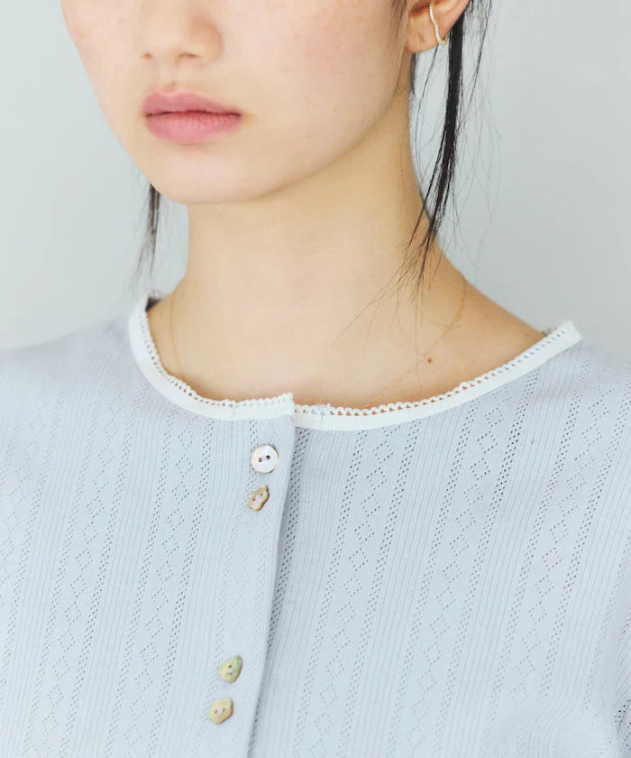 Knitted Cardigan with Variation Buttons