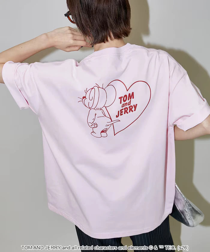<Functional Material> TOM AND JERRY Heart Graphic T-Shirt Limited Edition