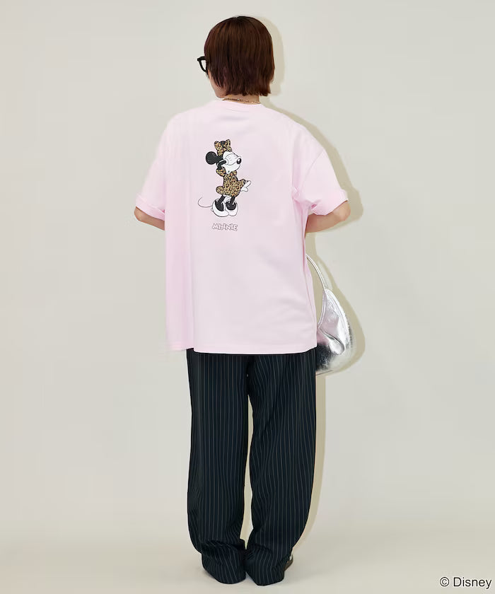 <Functional Material>Mickey Mouse & Minnie Mouse/Face T-Shirt Limited Edition