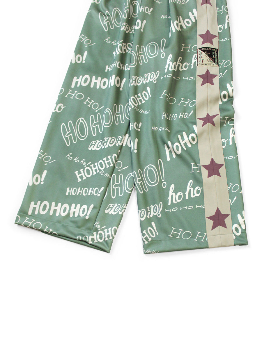Smooth Jersey HOHOHO Pattern Baggy Track Pants
