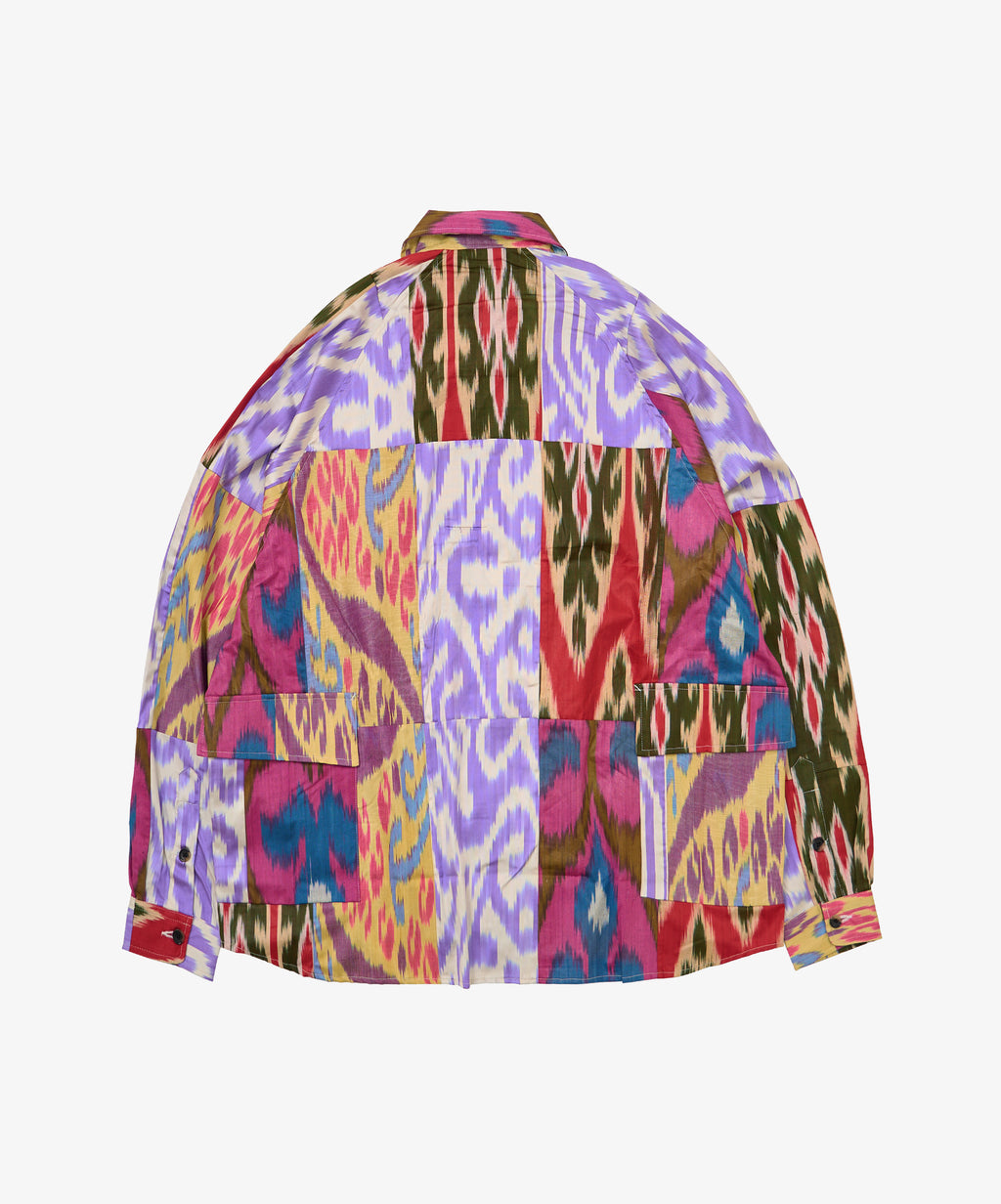 big pocket overshirt thai silk three