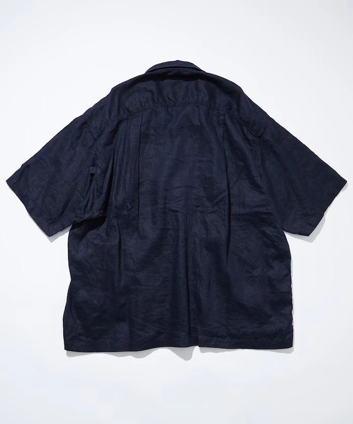 Linen Open Collar Shirt