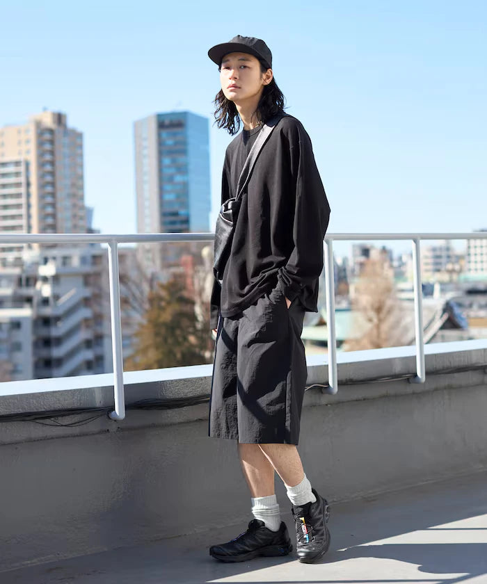 Nylon Sleek Water Length Baggy Shorts