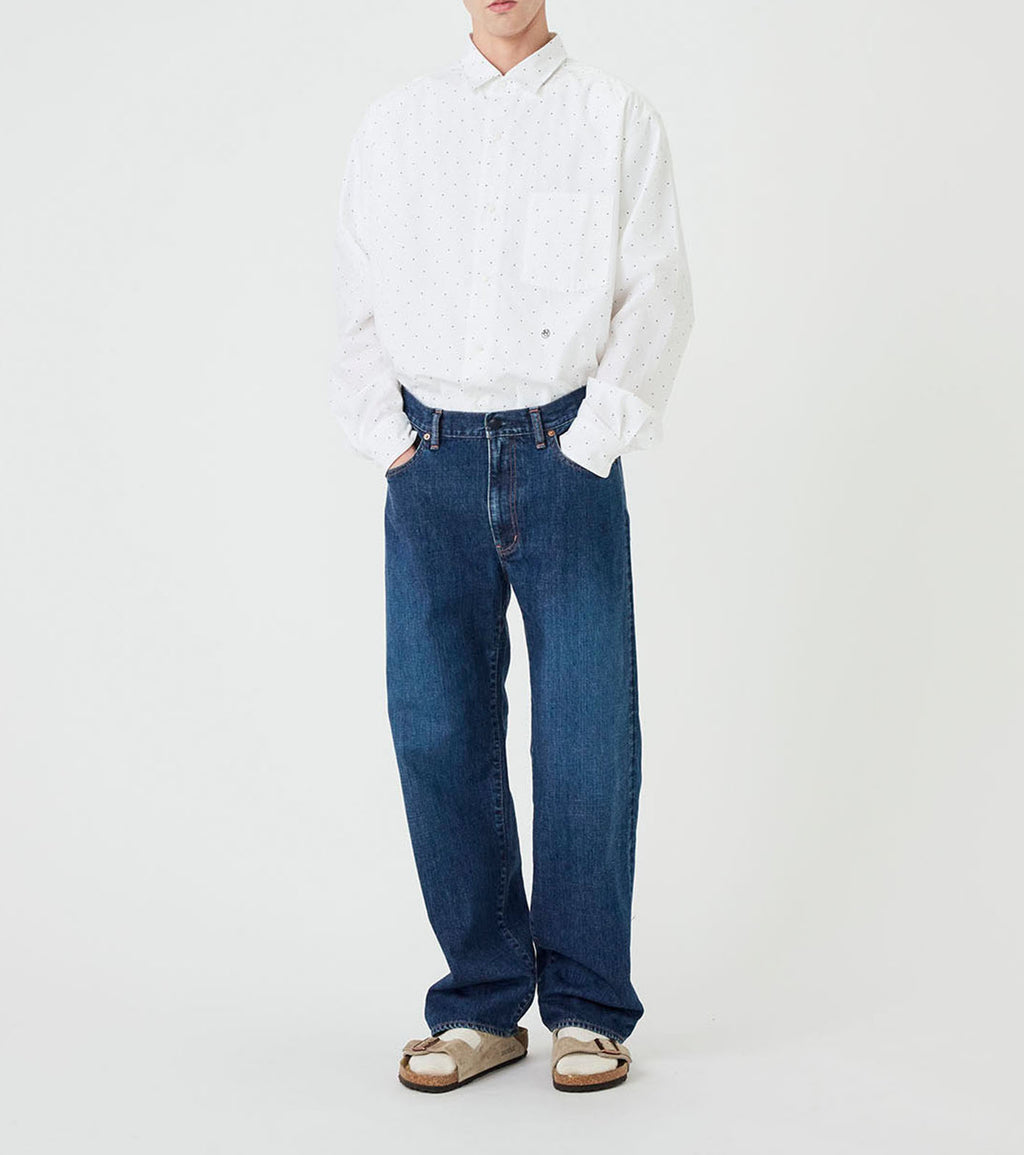 Regular Collar Dot Wind Shirt