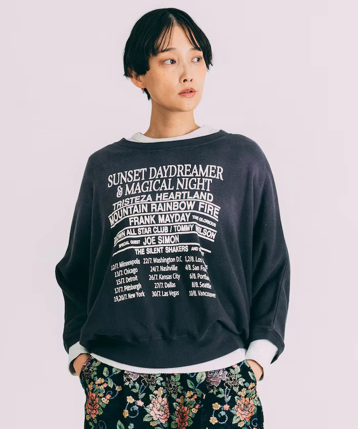Fade Print Dolman Sweat