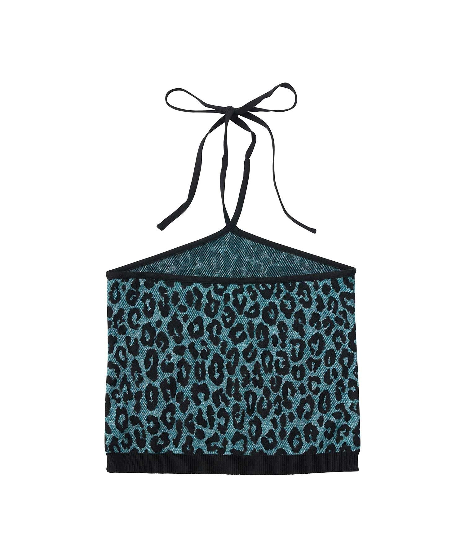 SNAKE LOGO Jacquard Halter Neck