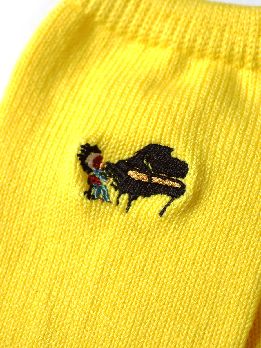 84 Piano Embroidered Socks