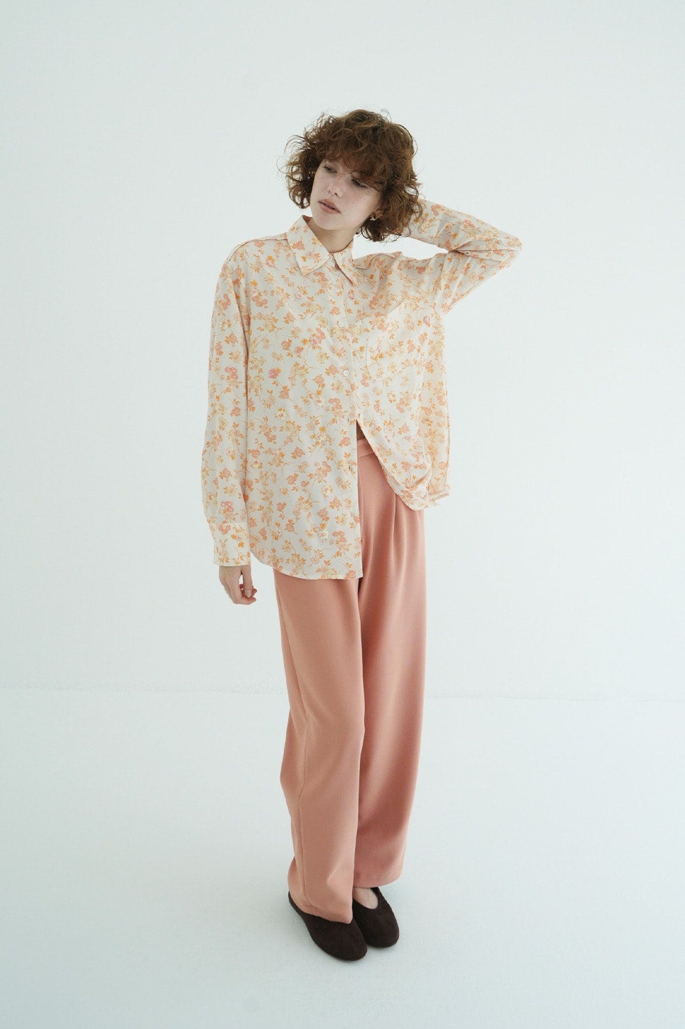 MABEL FLOWER HAND BEADS SHIRT