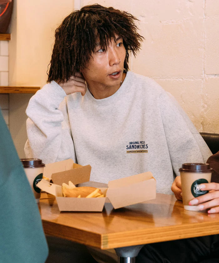 LANDER SANDWICHES×FREAK'S STORE/ Lander Limited Edition Big Silhouette Back Print Crewneck Sweat 【Limited Release】