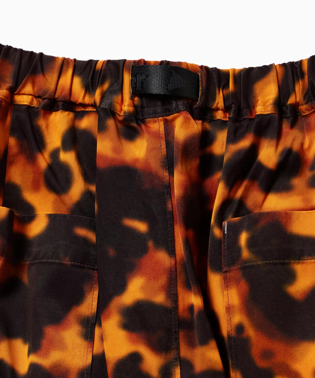 printed satin pants