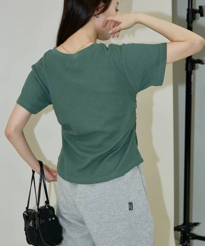 Light Waffle Waist Shirring T-Shirt Limited Edition
