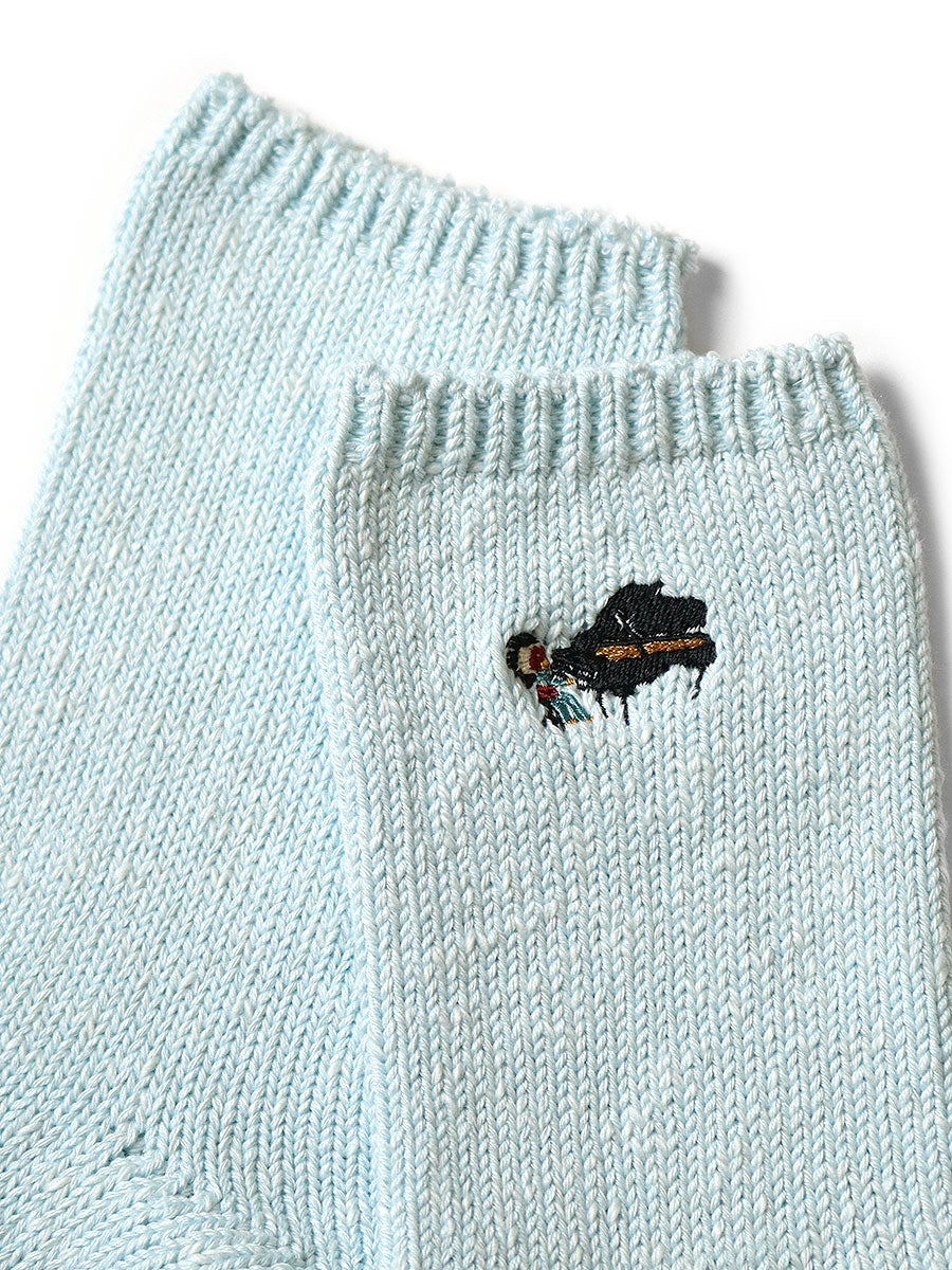 56本 Piano Embroidered Socks