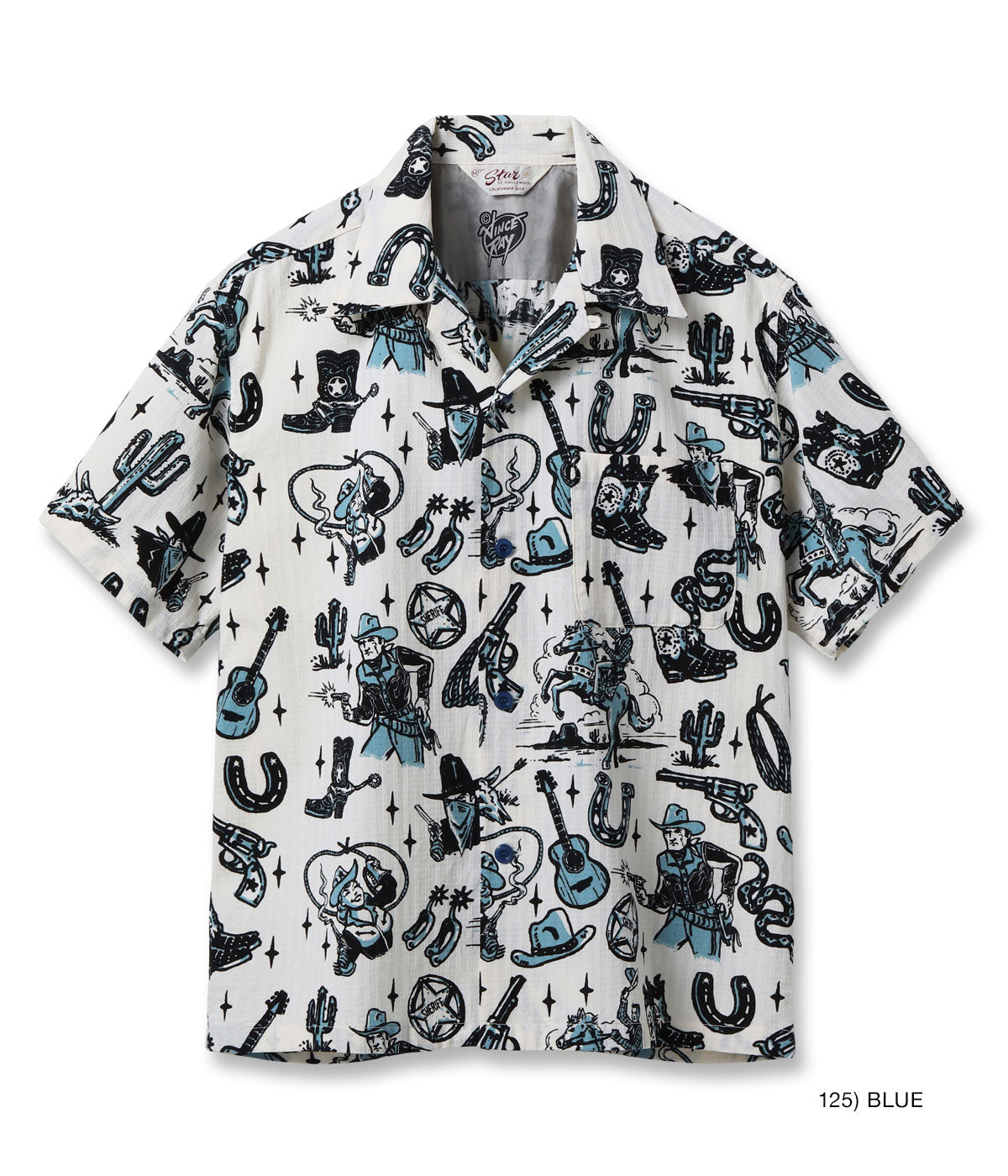 Dobby Cotton Open Shirt 'The Westerner' by Vince Ray