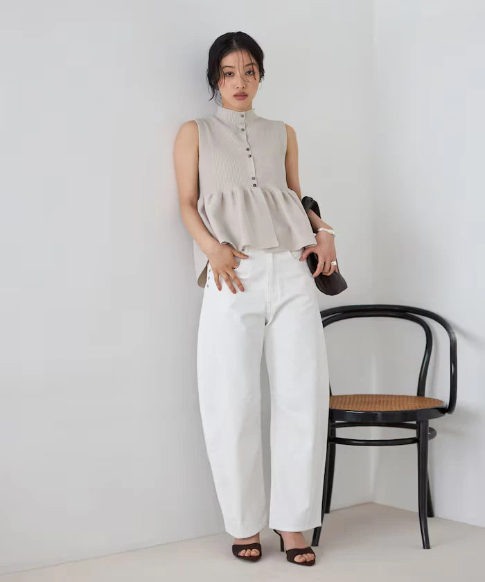 Japan Made Whole Garment Peplum Vest