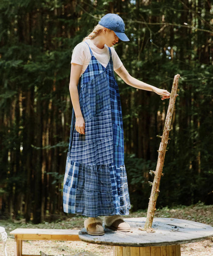 Vintage Remake Check Cami Dress