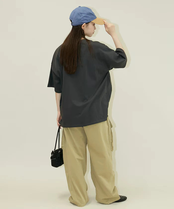 Big T-shirt with Pearl and Sagara Embroidery - Limited Edition