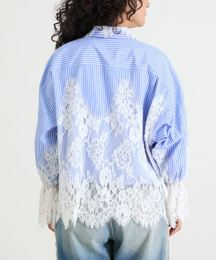 Lace Docking Stripe Shirt