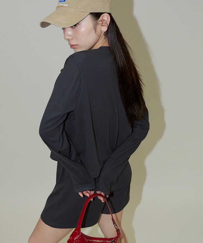 Frill Design Cardigan Short Pants Set Up Limited Release