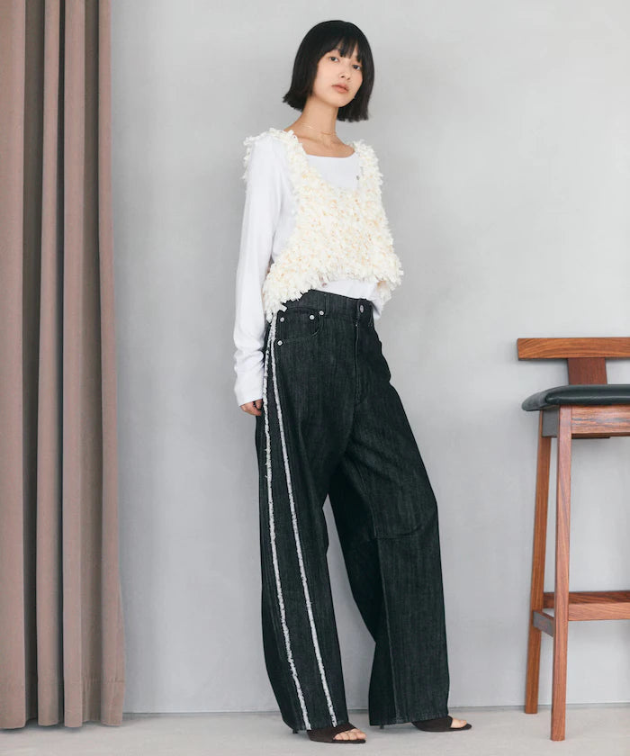 Side Fringe Curve Denim