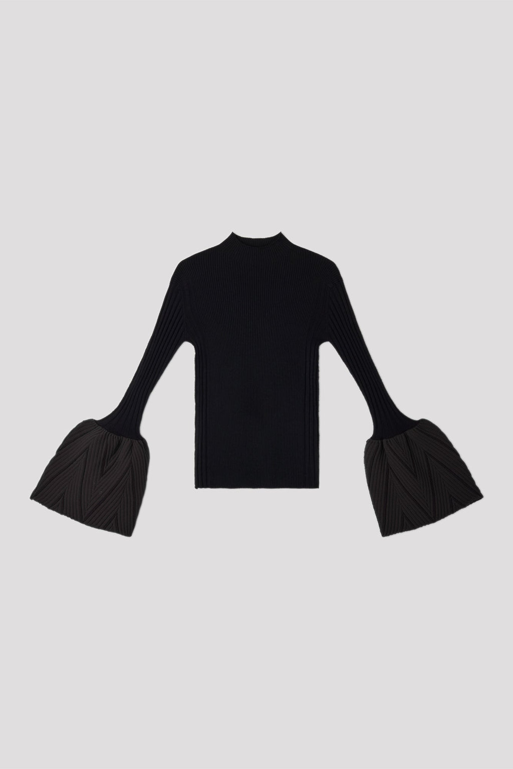 POTTERY HERRINGBONE LONG BELL SLEEVE TOP