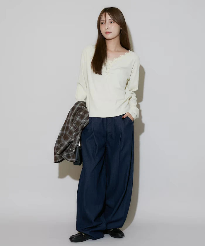 LOVE POP STUDIO Tuck Curve Pants Limited Edition