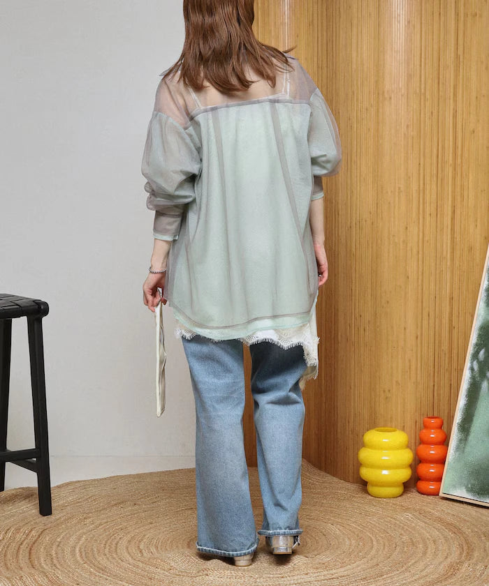 Lace Contrast Vintage Satin Camisole Top