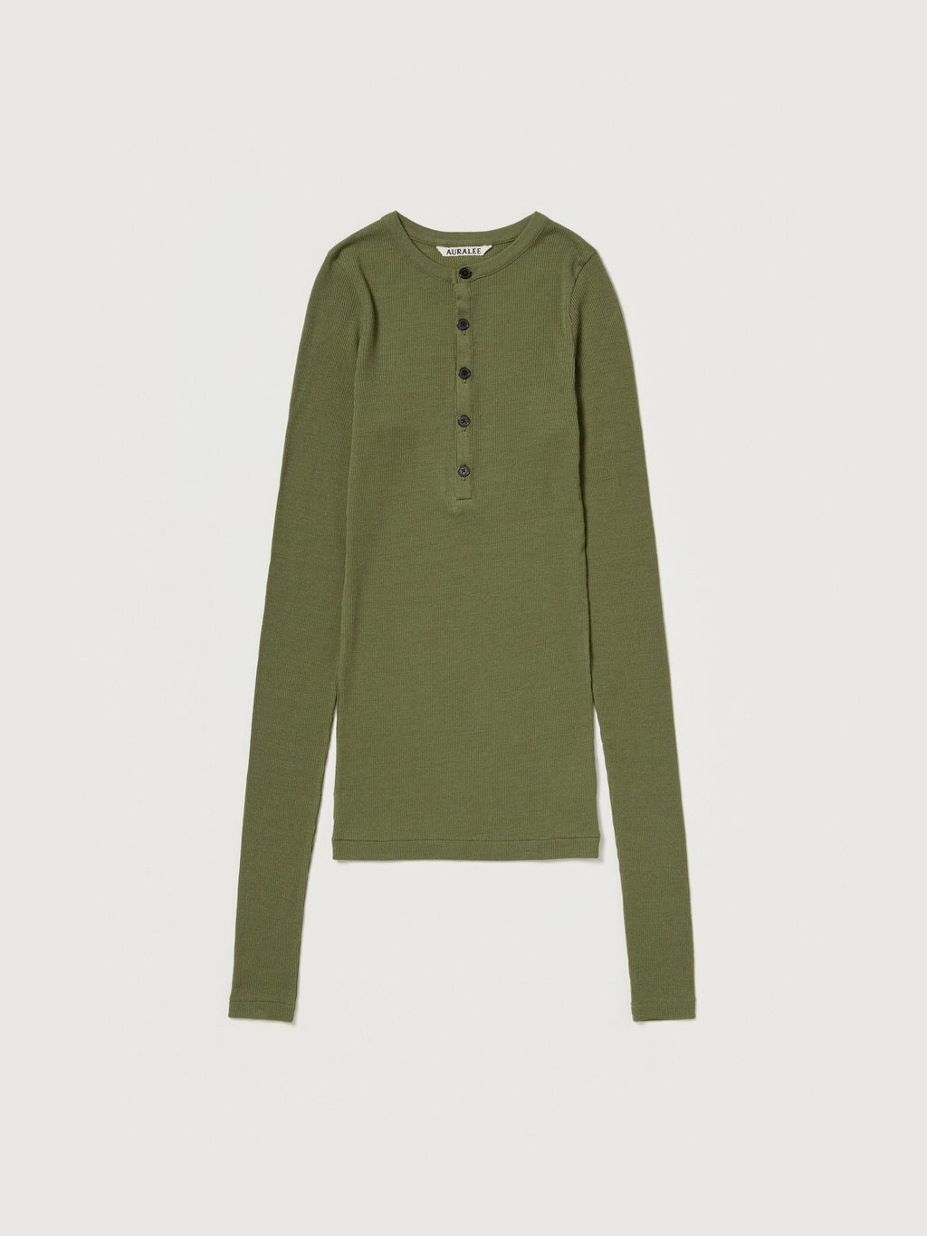 WOOL SILK SOFT RIB HENLEY