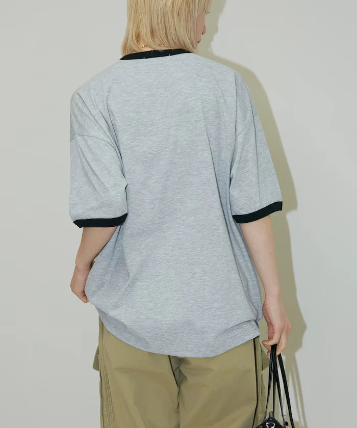 <Functional Material>Mickey Mouse/Sketch Ringer T-Shirt Limited Edition