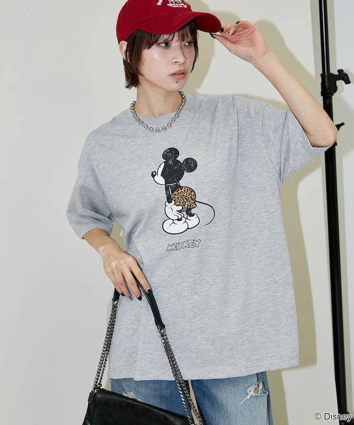 <Functional Material>Mickey Mouse & Minnie Mouse/Face T-Shirt Limited Edition