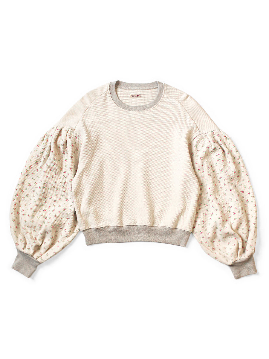 Waffle Jersey Small Flower pt 2TONE Buffon Sleeves...