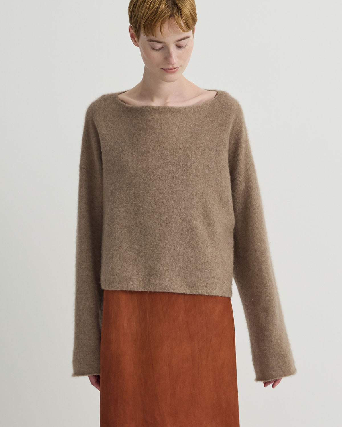 CASHMERE BATEAU NECK PULLOVER