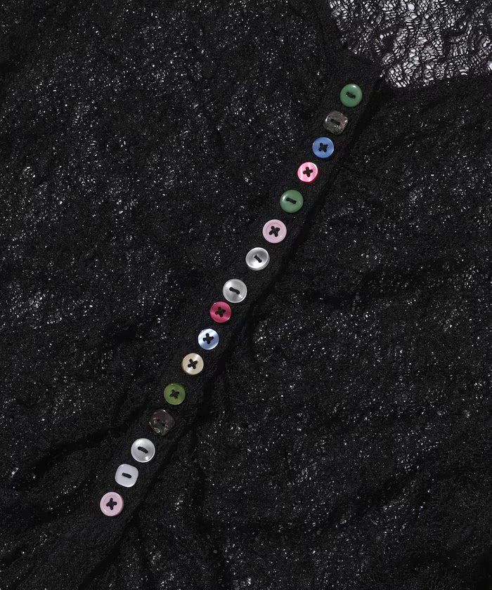 Many Button Lace Shirring Cardigan (Released on February 12 at 12:00)
