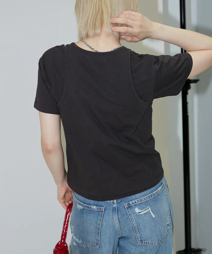 <Set Item> Tank Top Layered T-Shirt Limited Edition