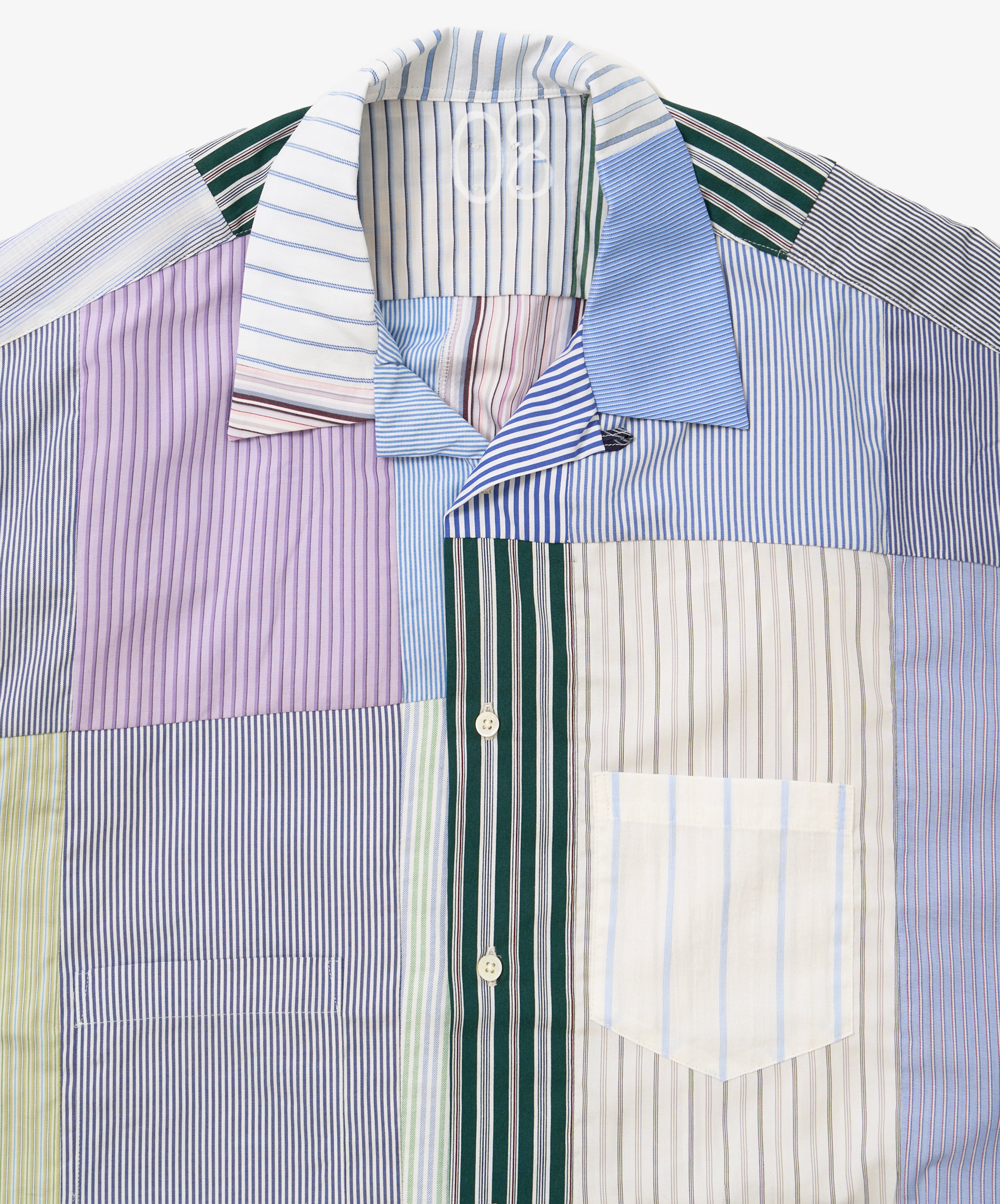 overshirt short sleeve stripe eight