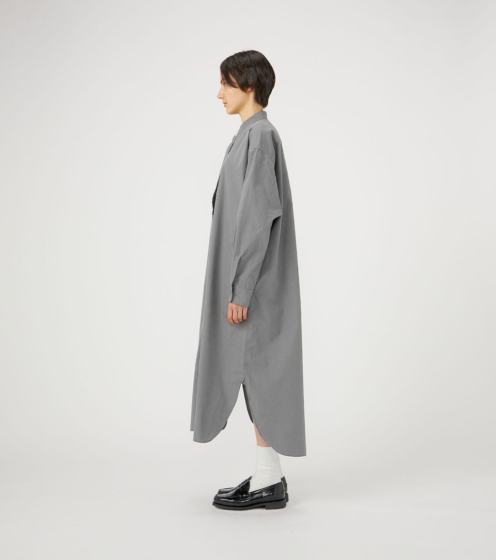 Band Collar Wind Shirt Dress
