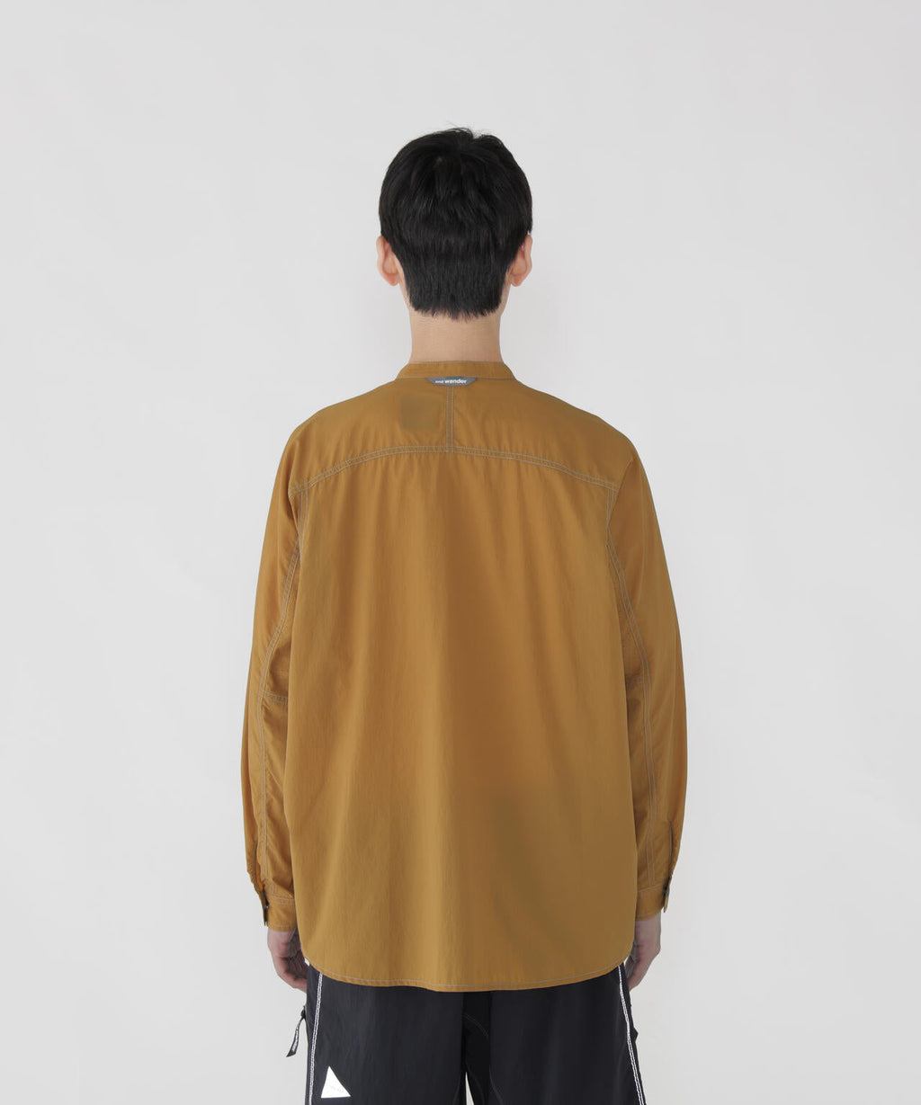 stretch rip band collar shirt